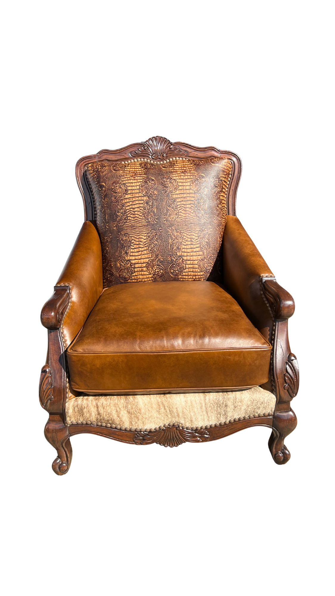 Patchwork Leather Accent Chair—Shop—Rios Interiors
